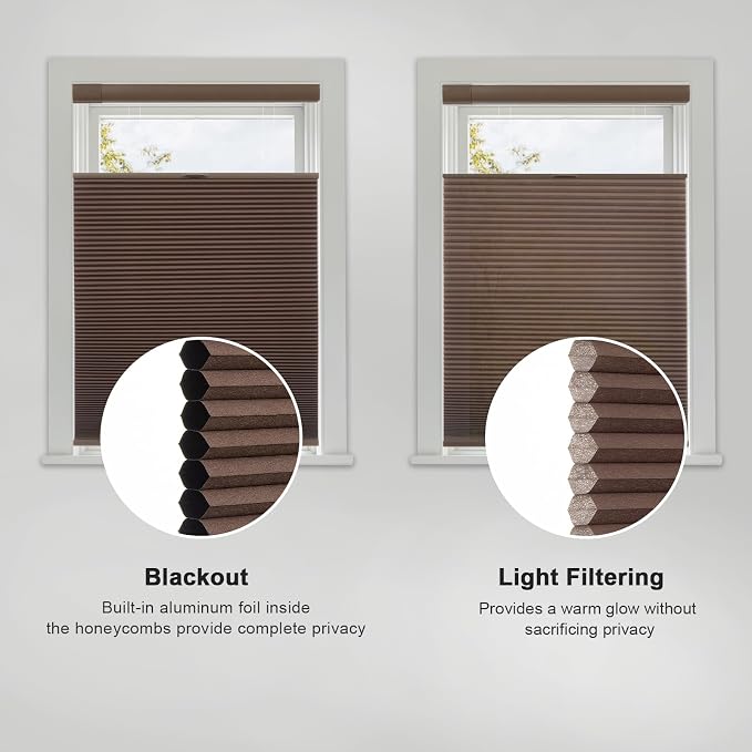 No-Drill Cellular Honeycomb Window Shade