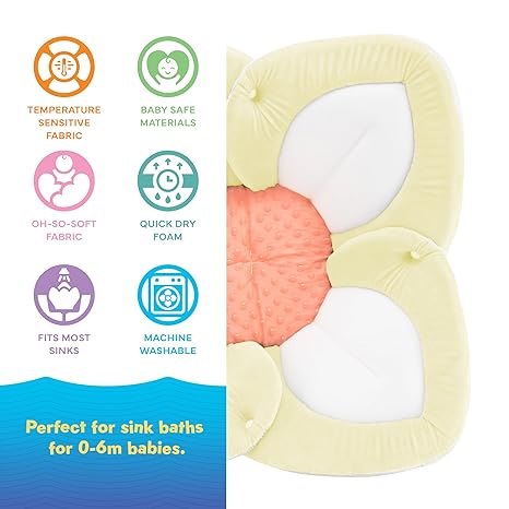 Plush Baby Bath Seat – Soft Sink Support for Newborns & Infants