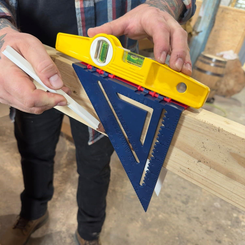 Adjustable Roof Framing Square & Rafter Layout Tool Set
