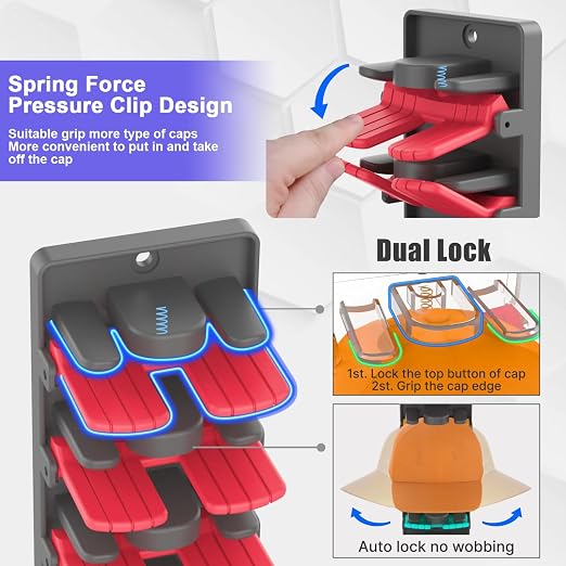 Wall-Mounted Hat Organizer Rack