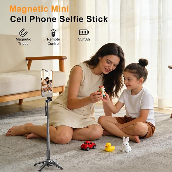 5-in-1 Magnetic Selfie Stick with Remote Control