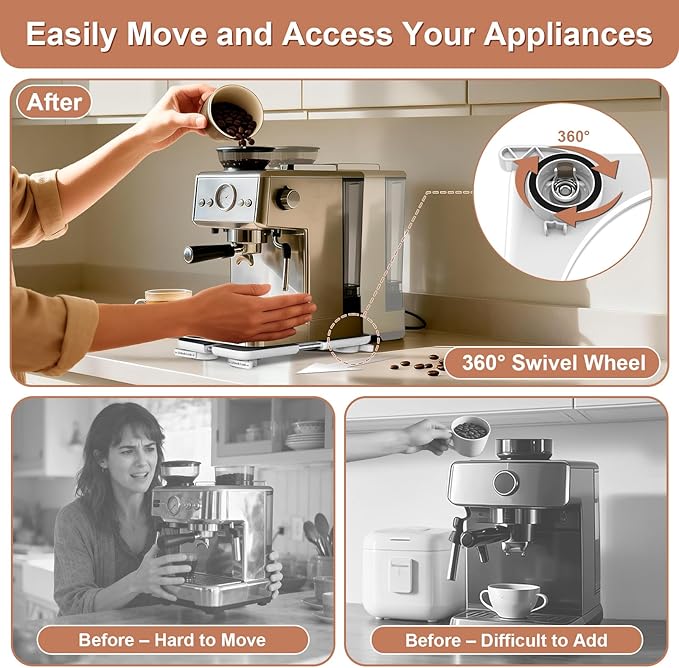 Adjustable Pull-Out Kitchen Appliance Sliding Tray