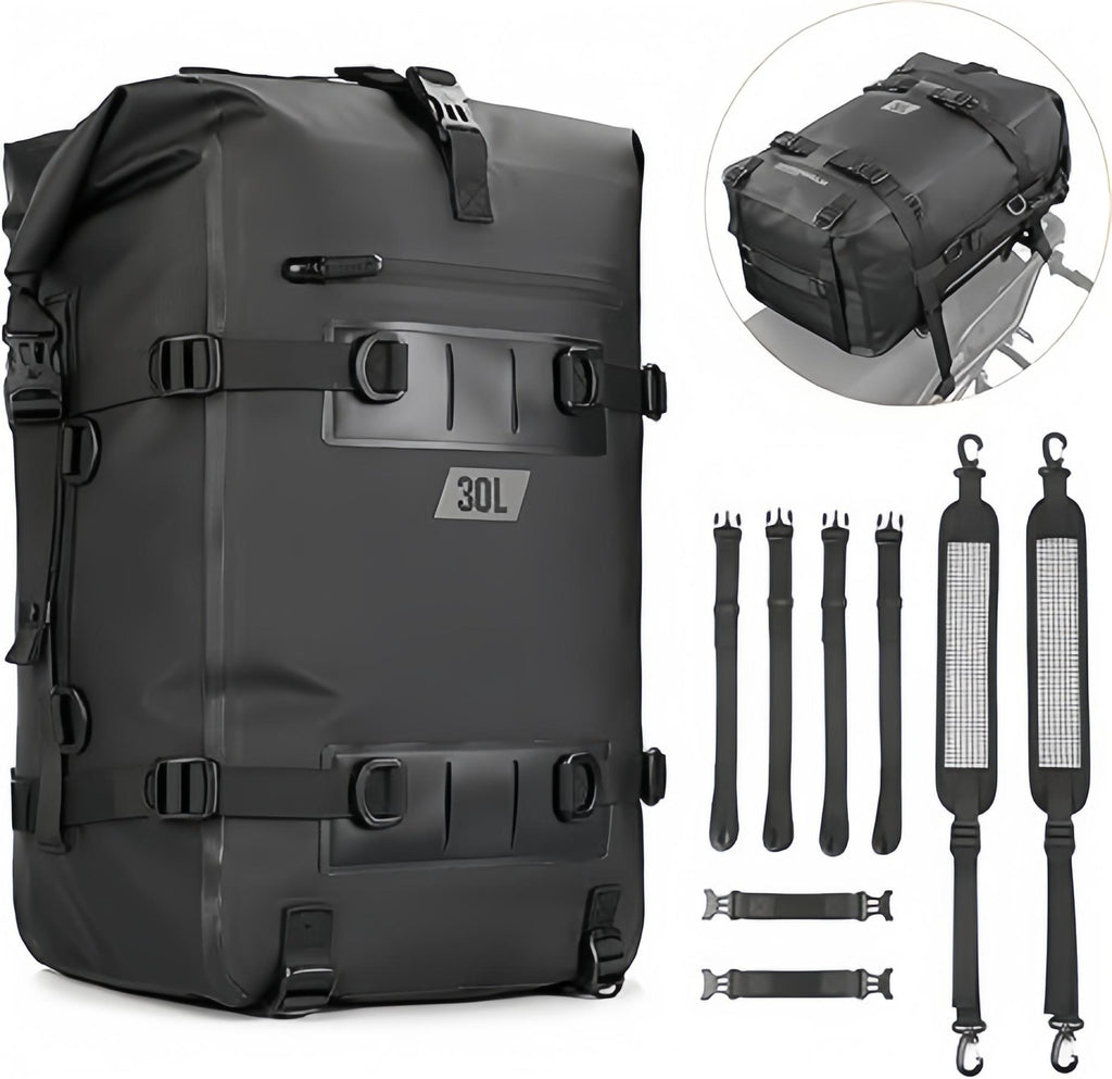 30L Waterproof Motorcycle Tail Bag & Backpack