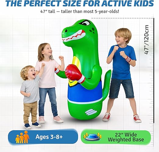 Inflatable Punching Bag for Kids – Standing Bop Bag Toy
