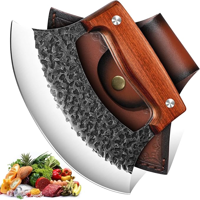 Hand-Forged Ulu Knife – Japanese-Inspired Kitchen Cutting Tool