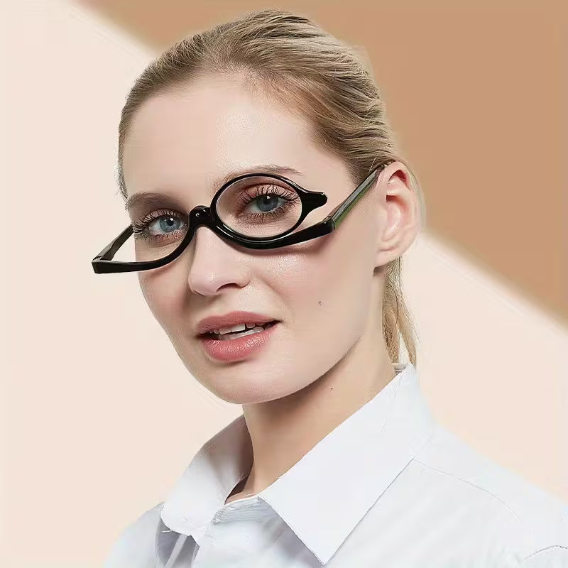 Flip Lens Makeup Reading Glasses for Precise Beauty Application