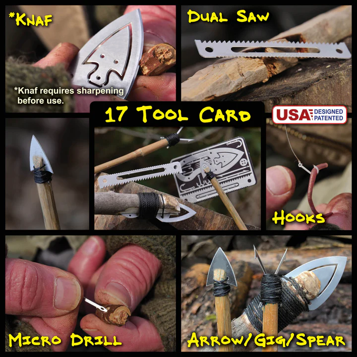 Pocket Survival Tool Card – Compact Outdoor Essential