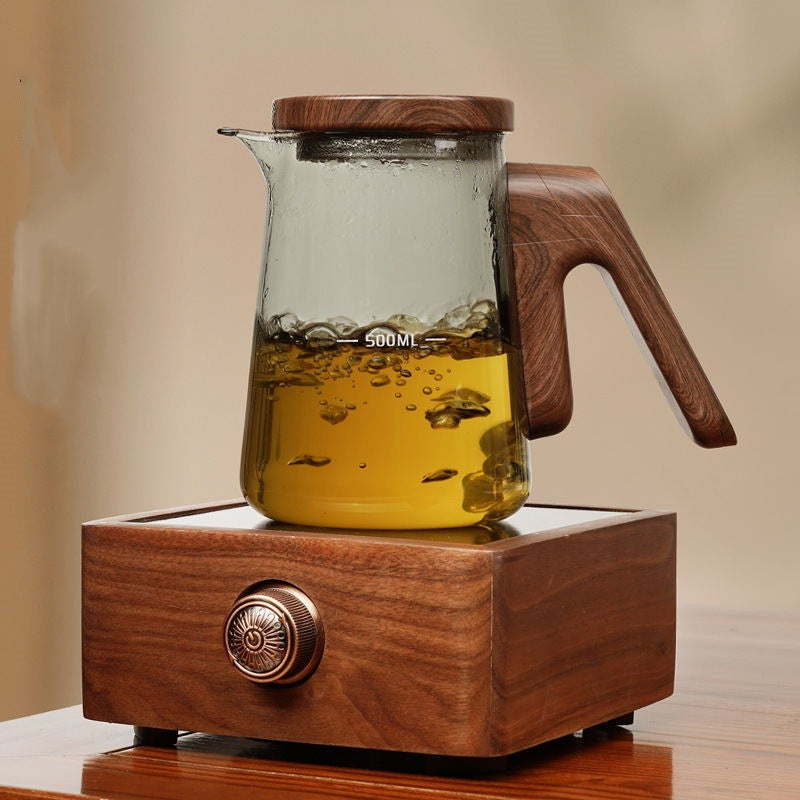 One-Button Glass Teapot with Tea Infuser – Borosilicate Glass Separation Tea Maker for Home and Office