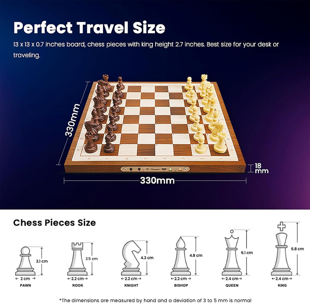 Electronic Chess Game Console with Touch-Sensor Board and LED Sound Effects