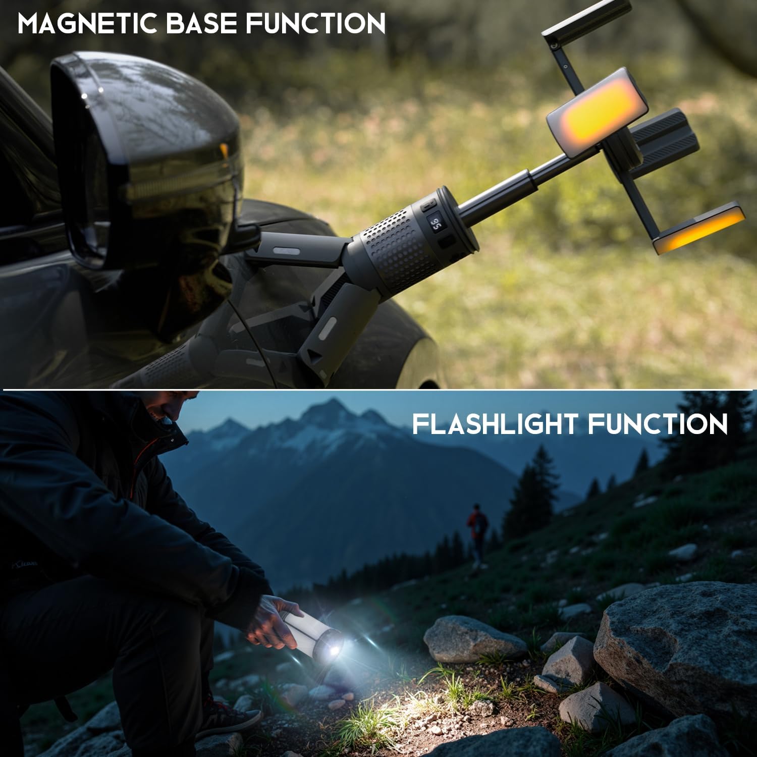 Telescopic LED Camping Light – Portable Waterproof Outdoor Lantern with Tripod Stand