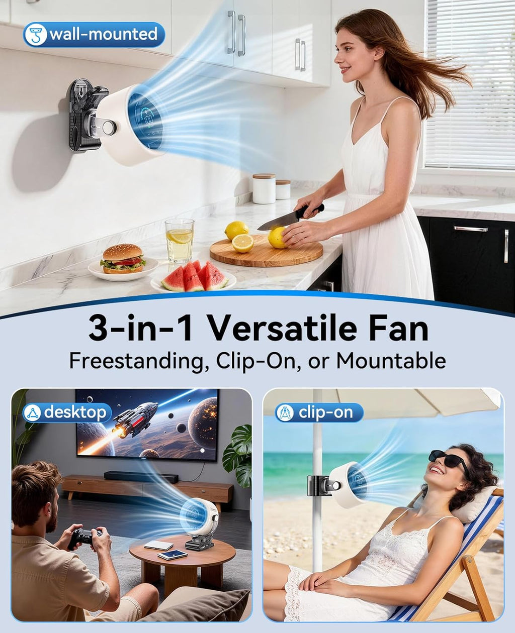 High-Speed Handheld Fan – 100-Speed Adjustable Portable Turbo Fan with Smart LED Digital Display