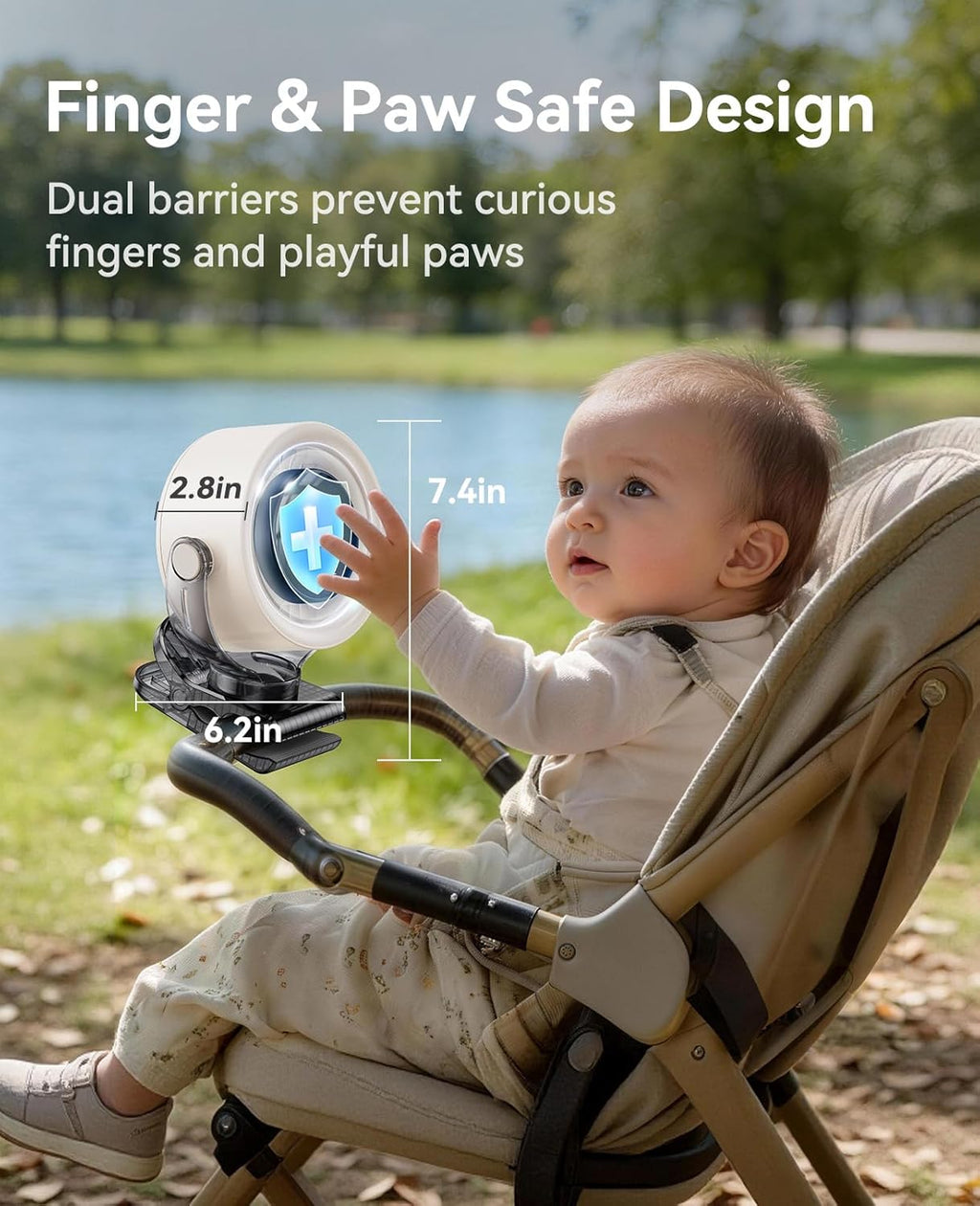High-Speed Handheld Fan – 100-Speed Adjustable Portable Turbo Fan with Smart LED Digital Display
