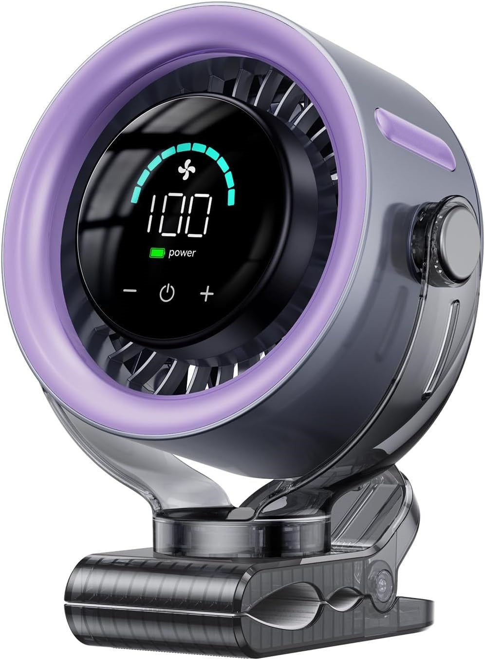 High-Speed Handheld Fan – 100-Speed Adjustable Portable Turbo Fan with Smart LED Digital Display