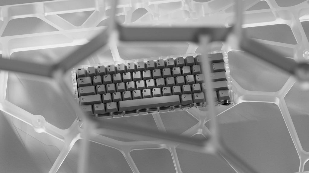 Aluminum 60% Mechanical Keyboard Case – Hollow Cutout Metal Shell for Wooting 60HE and GH60