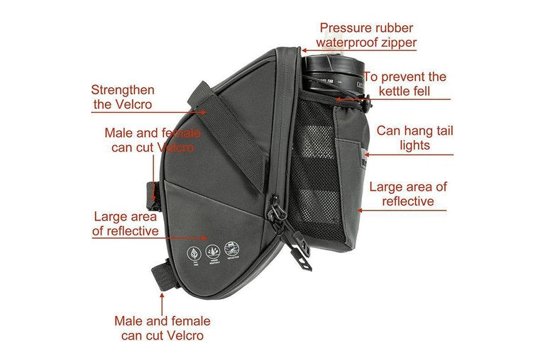 Expandable Bicycle Rear Rack Bag – Large Capacity Trunk Pannier with Waterproof Rain Cover