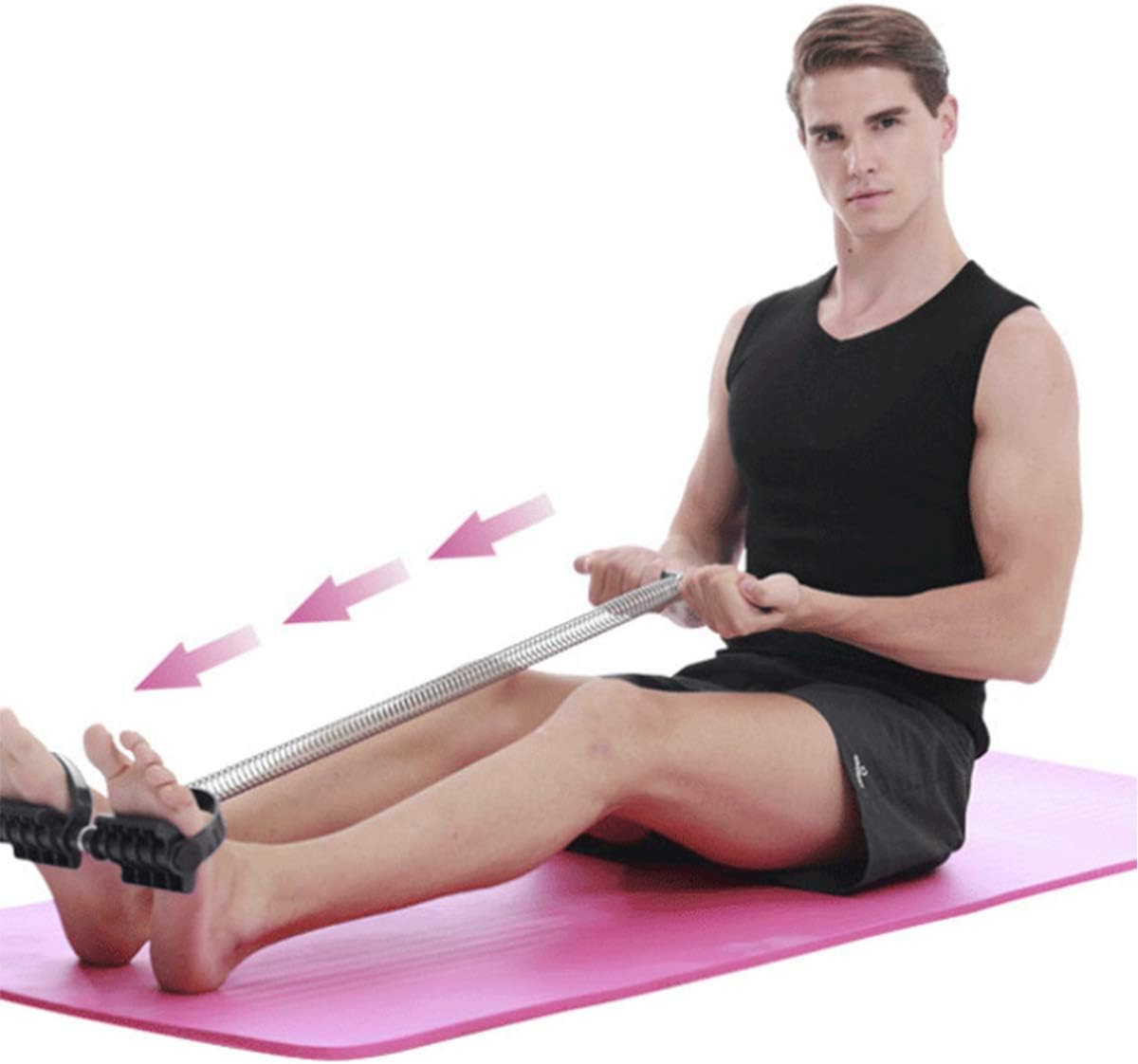 Pedal Resistance Band – Elastic Sit-Up Pull Rope Exerciser for Belly Fat Burning and Core Training