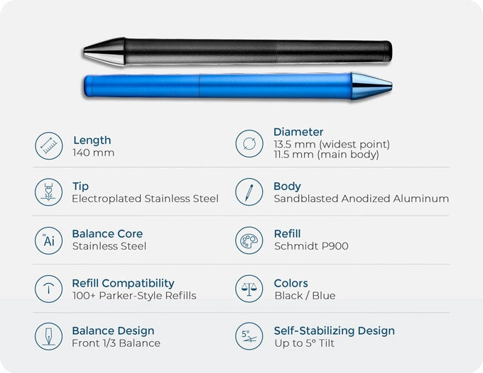 Precision Balanced Writing Pen – Ergonomic Anti-Fatigue Tool with Adjustable Center of Gravity