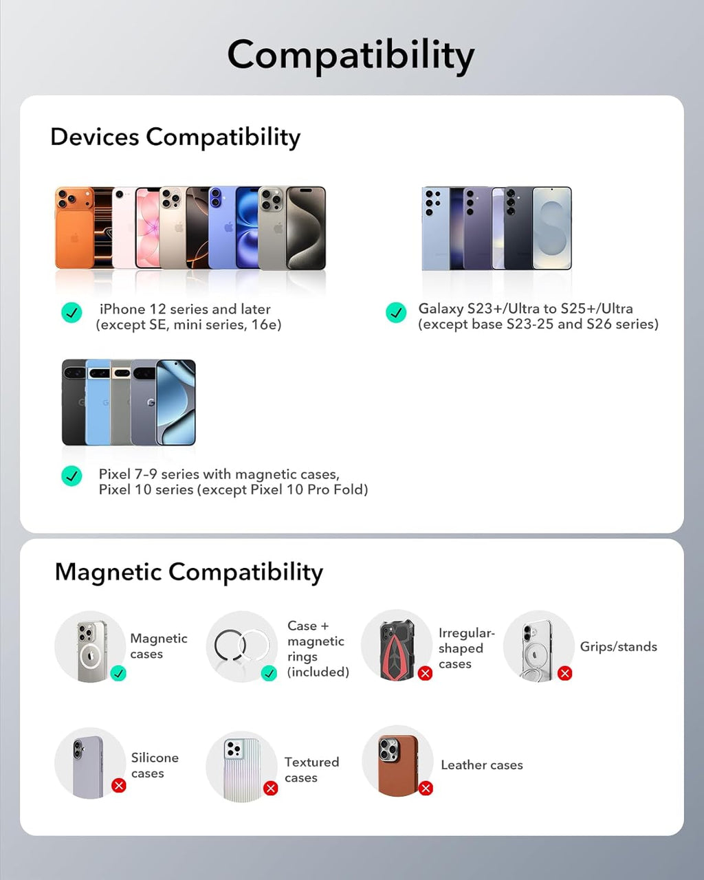 Magnetic Phone Card Holder with Stand – Slim Snap-On Wallet for Magnetic Devices