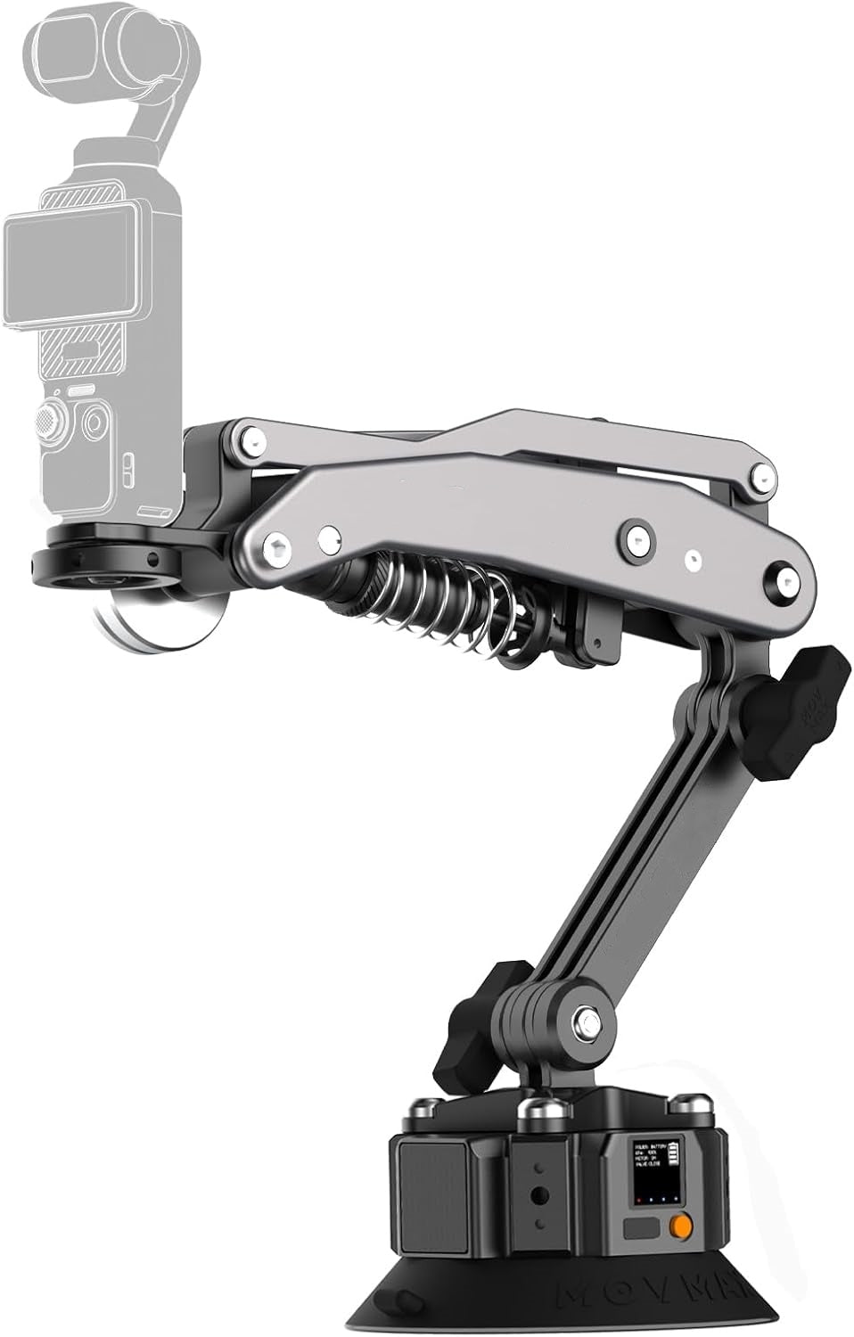 Solar-Powered Suction Camera Mount – Self-Charging Wireless Stabilization System for Cameras