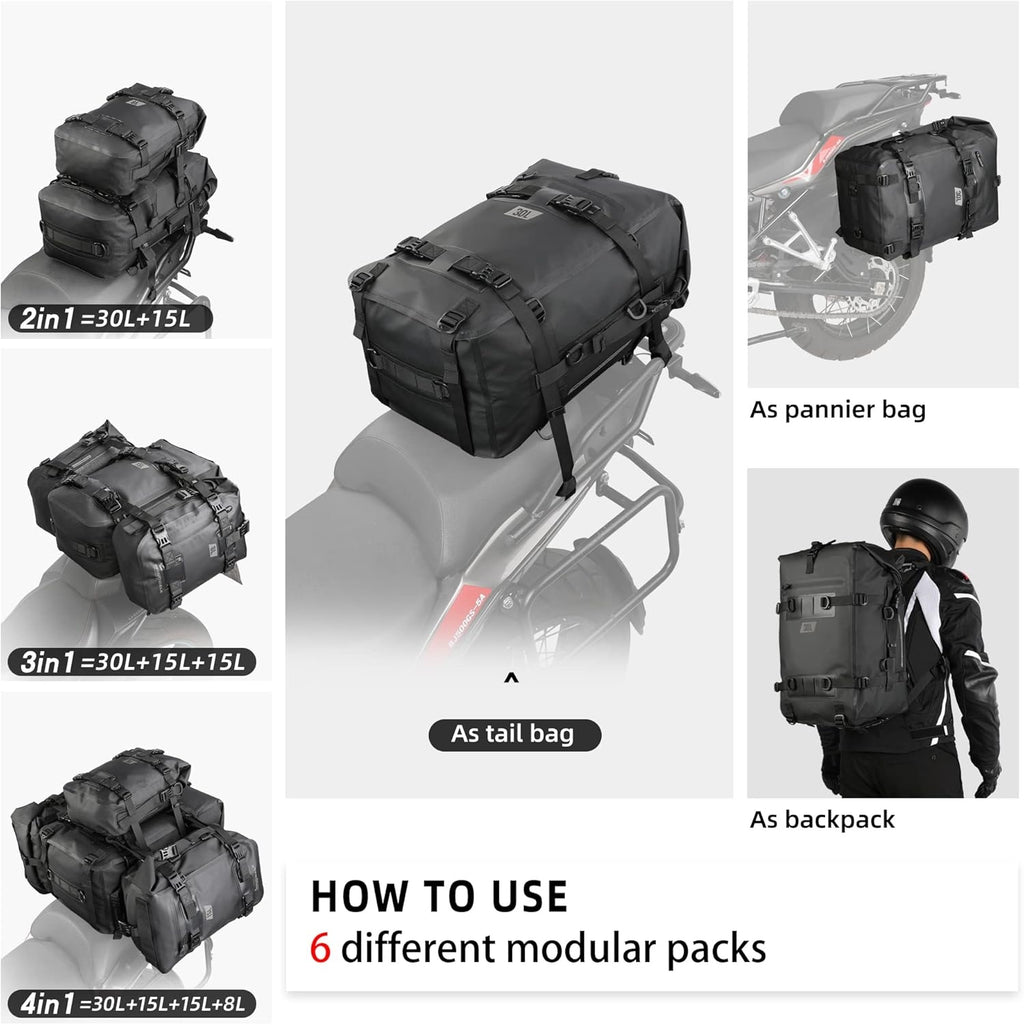 Waterproof Motorcycle Saddle Pannier Bag