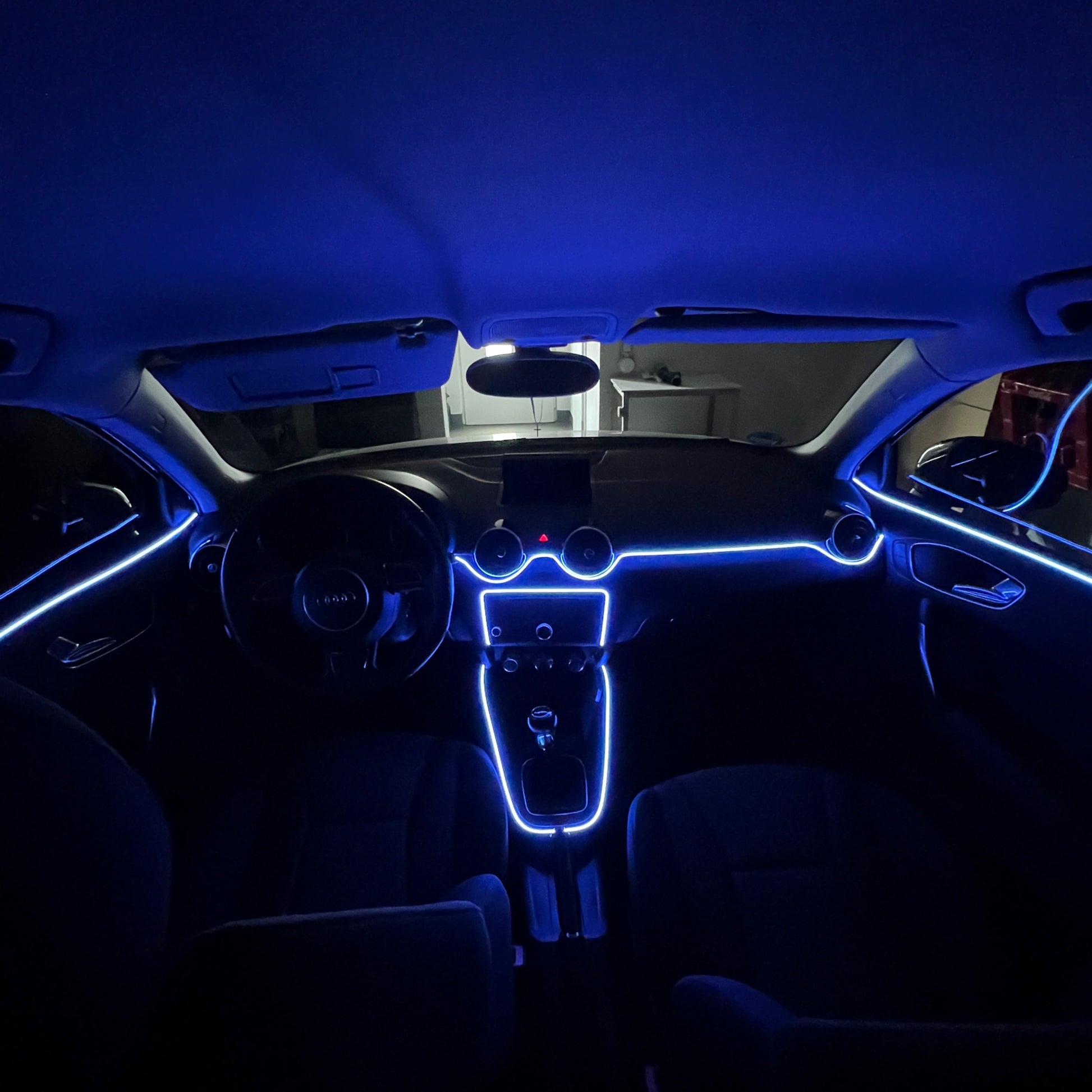 110cm USB & USB-C Car Interior Ambient Lighting Strip – RGB Atmosphere Lamp