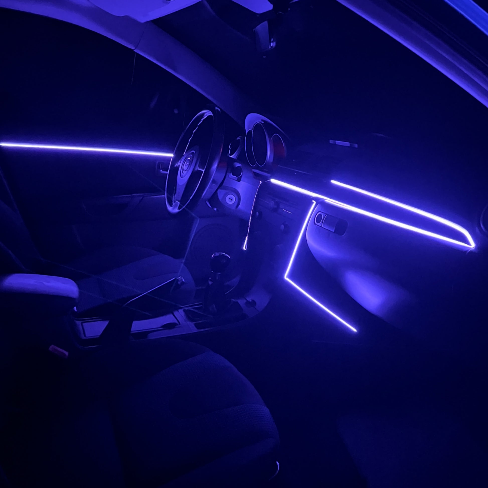 110cm USB & USB-C Car Interior Ambient Lighting Strip – RGB Atmosphere Lamp