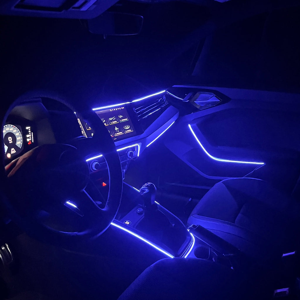 110cm USB & USB-C Car Interior Ambient Lighting Strip – RGB Atmosphere Lamp