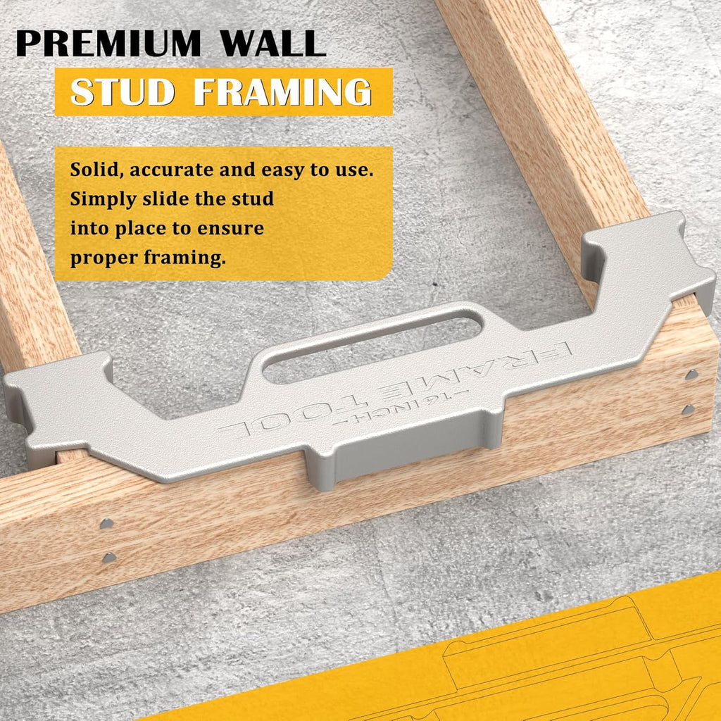 16-Inch Cast Aluminum Framing Spacing Tool – Wall Stud Layout Jig