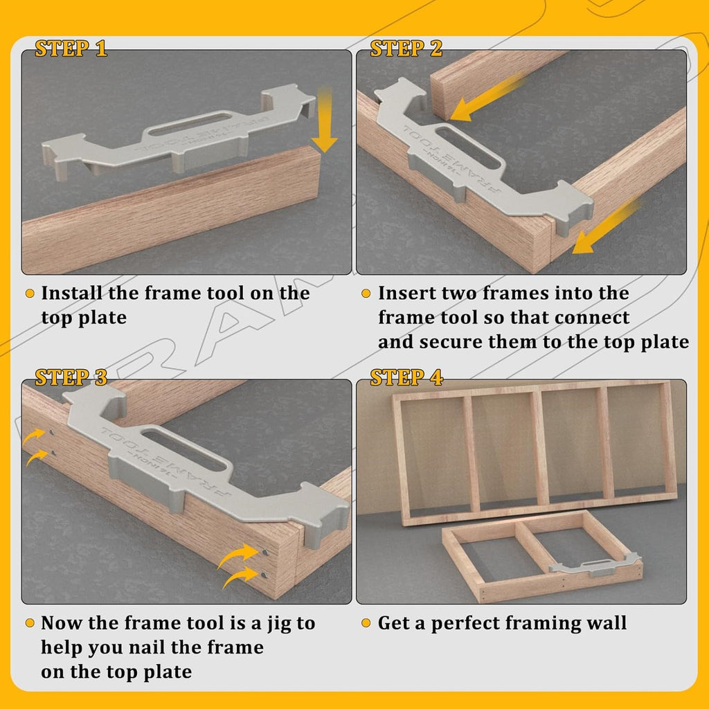 16-Inch Cast Aluminum Framing Spacing Tool – Wall Stud Layout Jig
