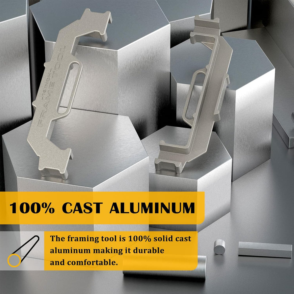 16-Inch Cast Aluminum Framing Spacing Tool – Wall Stud Layout Jig