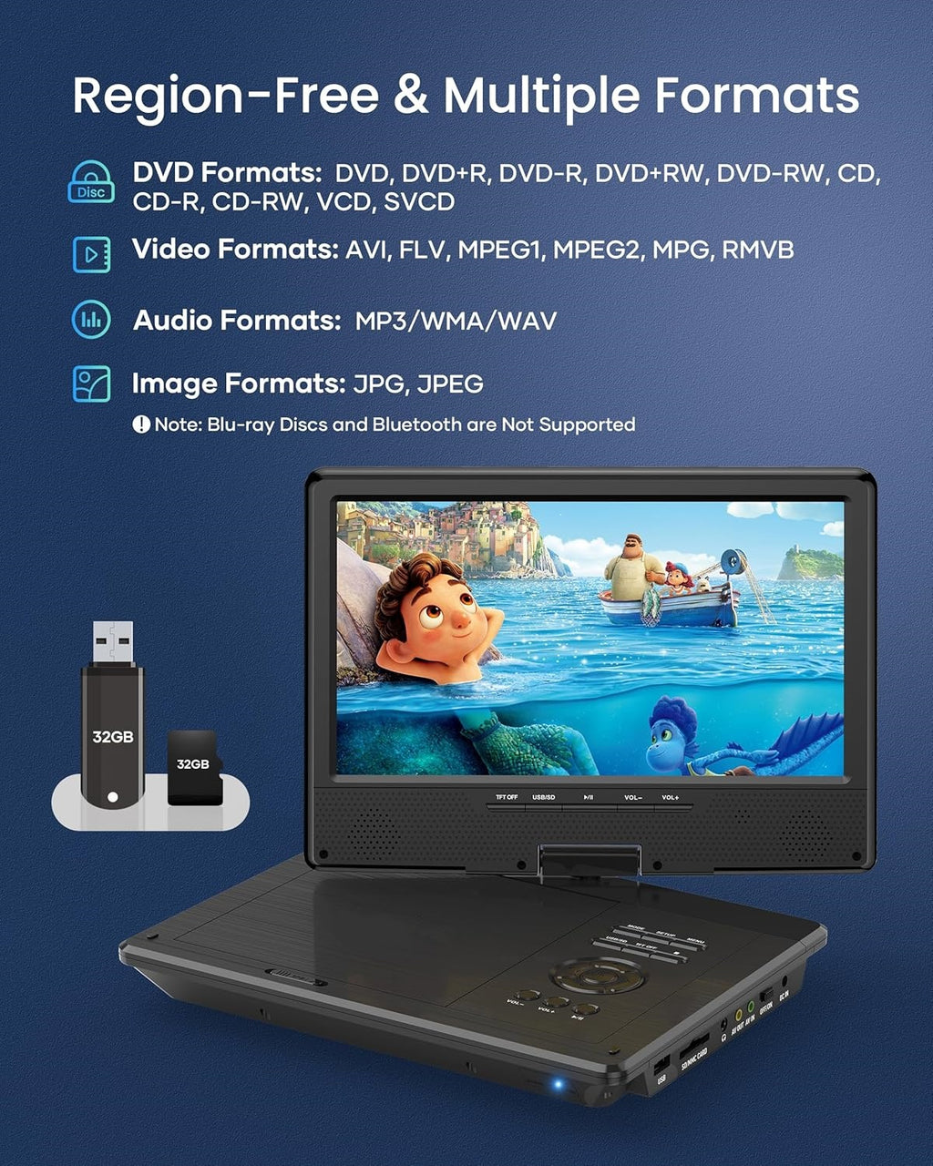 Portable Car Headrest DVD Player