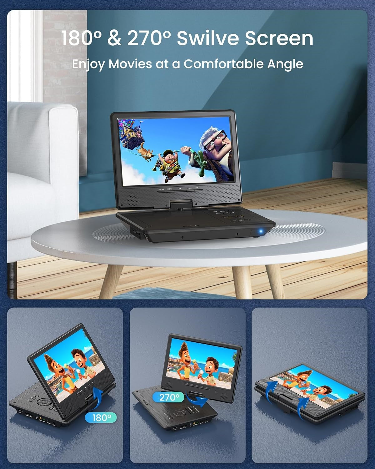 Portable Car Headrest DVD Player