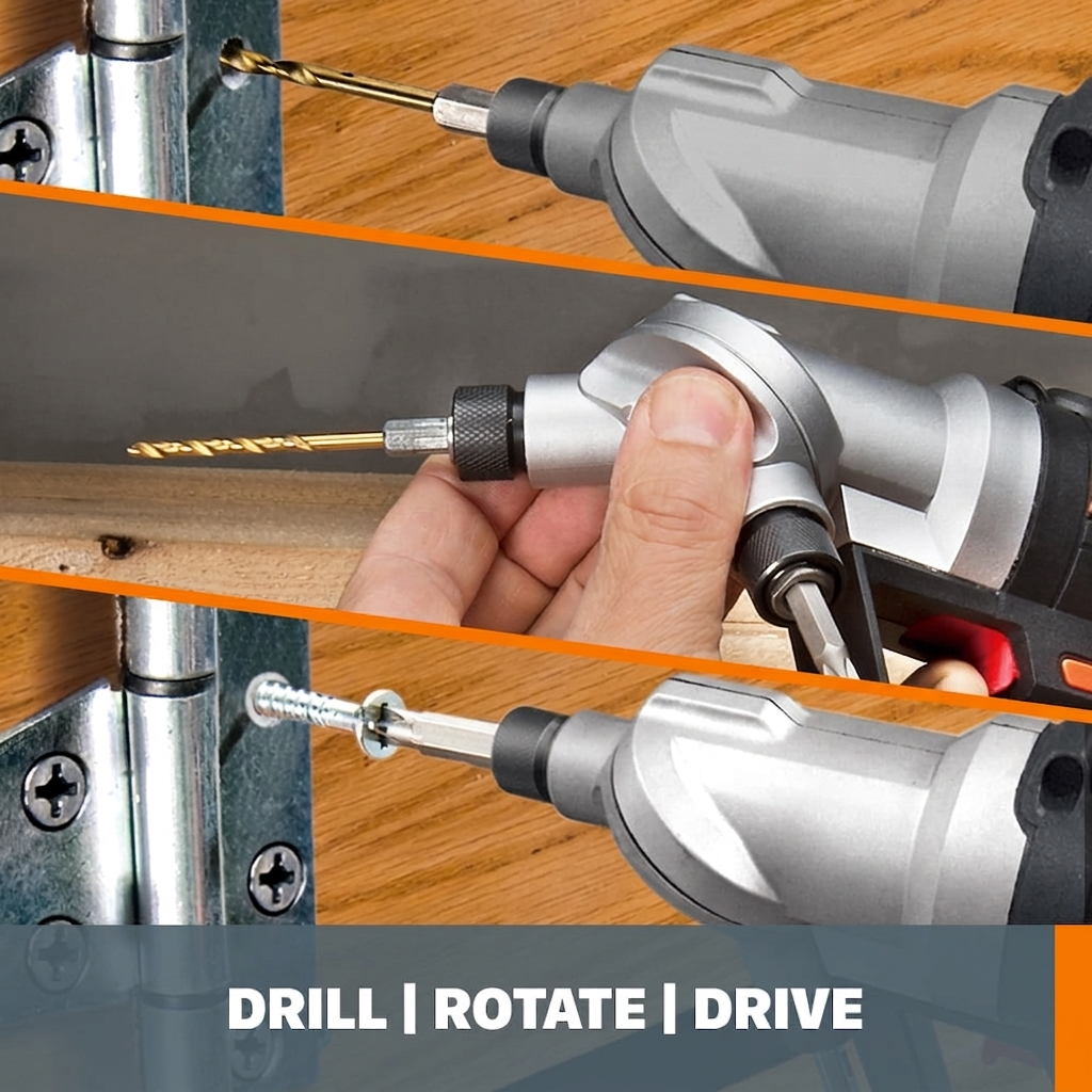 20V Rotating Dual-Chuck Cordless Drill – 2-in-1 Quick-Switch Power Tool Kit