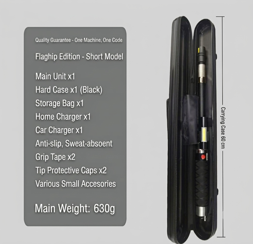 Telescopic Electric Hiking Stick – Aviation Aluminum Outdoor Animal Deterrent Staff