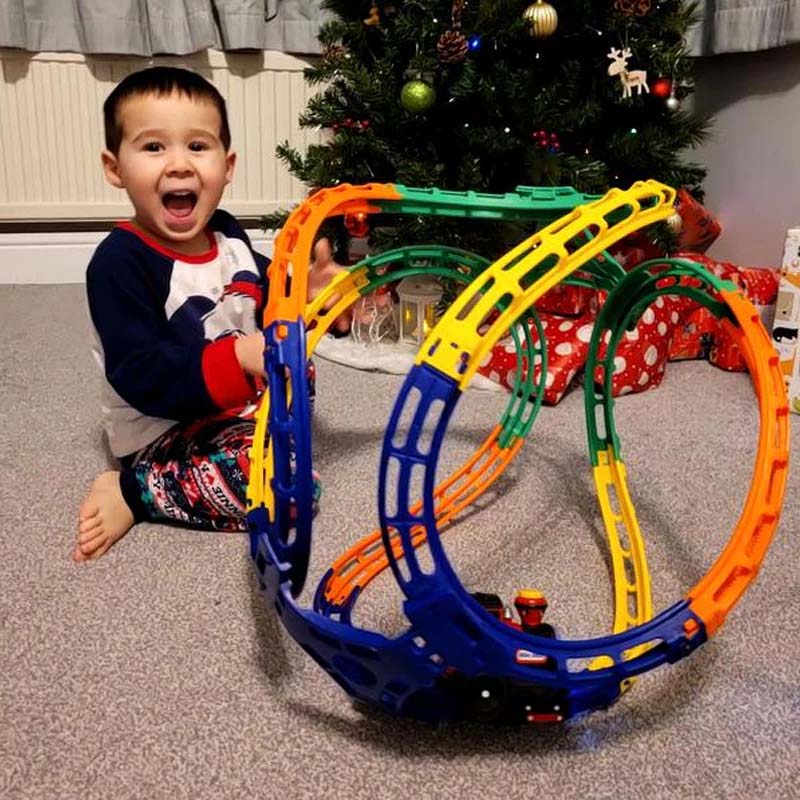 Learn & Play Tumble Train Toy with Lights and Sound Track Play Gift