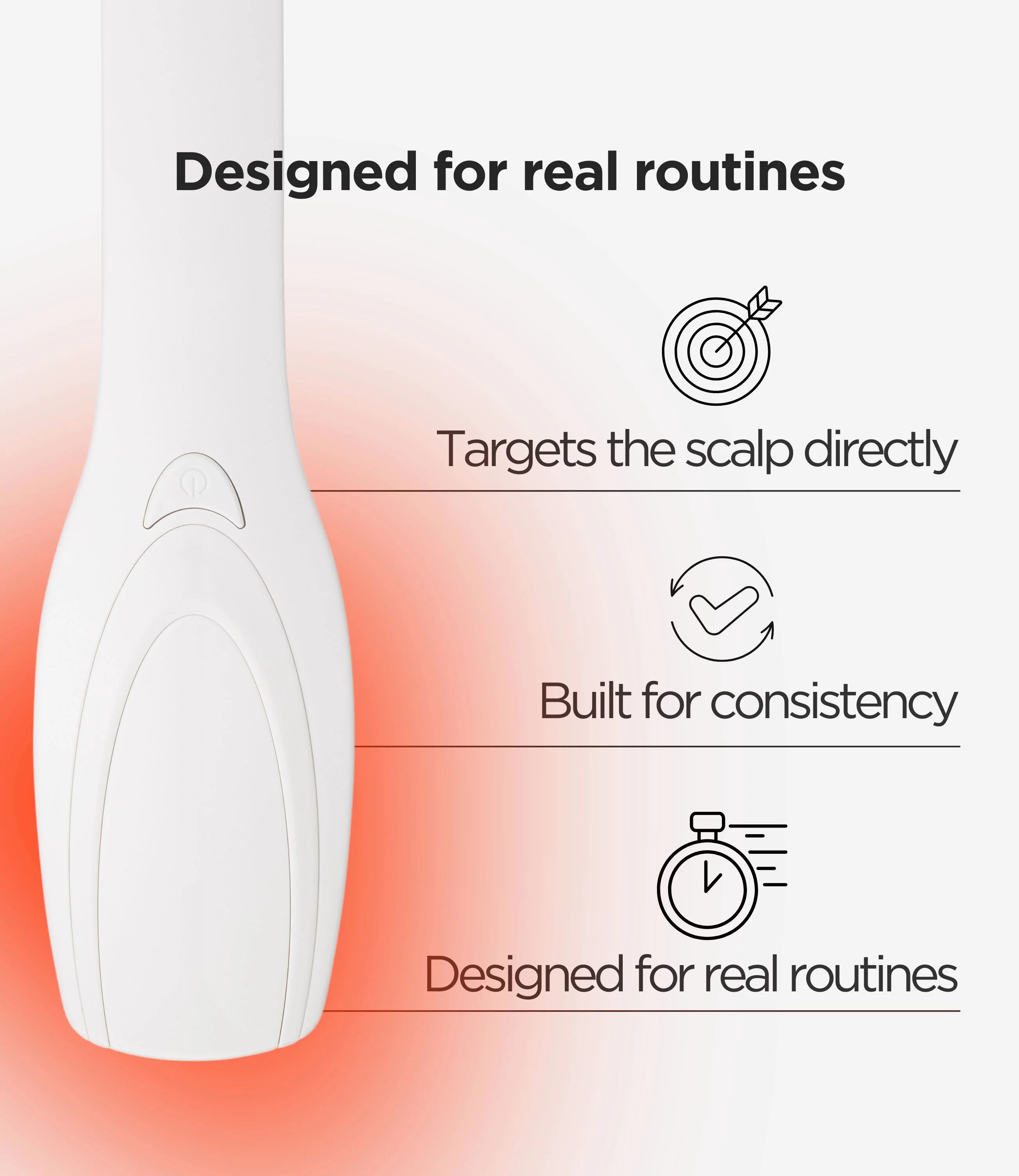 LED Hair Growth Brush – Stimulating Light & Scalp Revitalizer