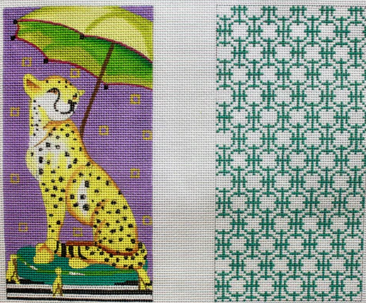 EY148 Leopard with Umbrella Eyeglass Case