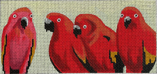 BR134 Four Red Parrots