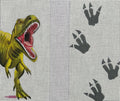 EY239 Dinosaur and Footprints Eyeglass Case