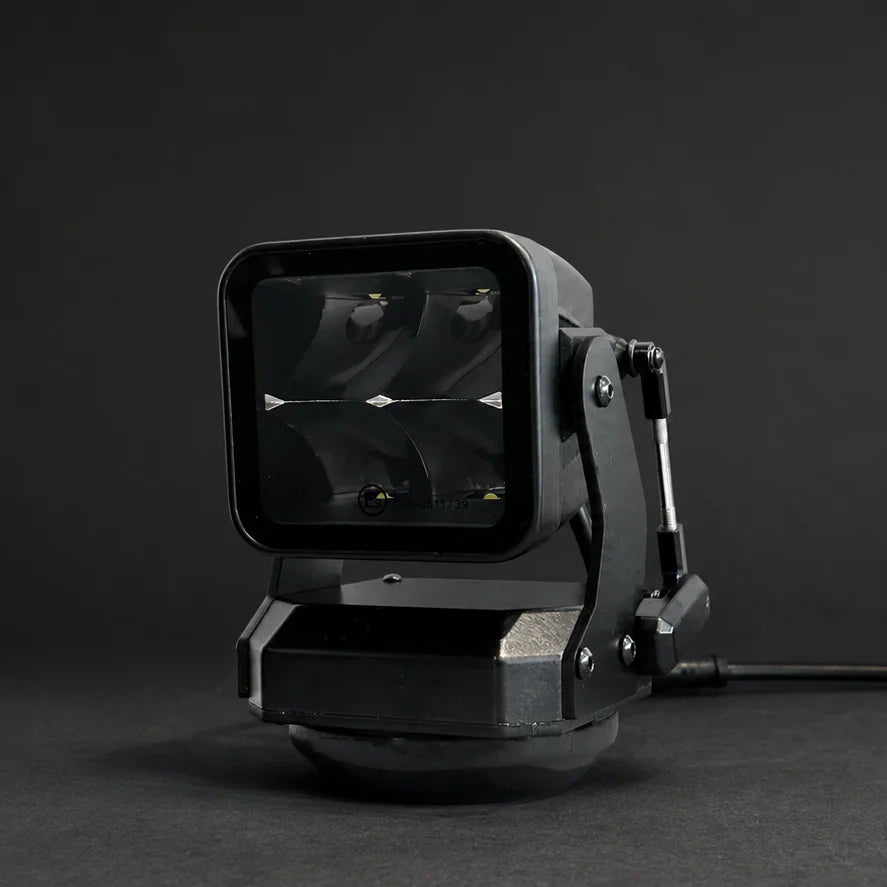 Remote Controlled Rotating LED Spotlight with 4800LM High Output, Waterproof Design & Adjustable Beam for Off-Road Vehicles, Boats and Outdoor Adventures