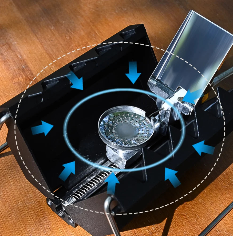 Portable Folding Card-Type Camping Gas Stove