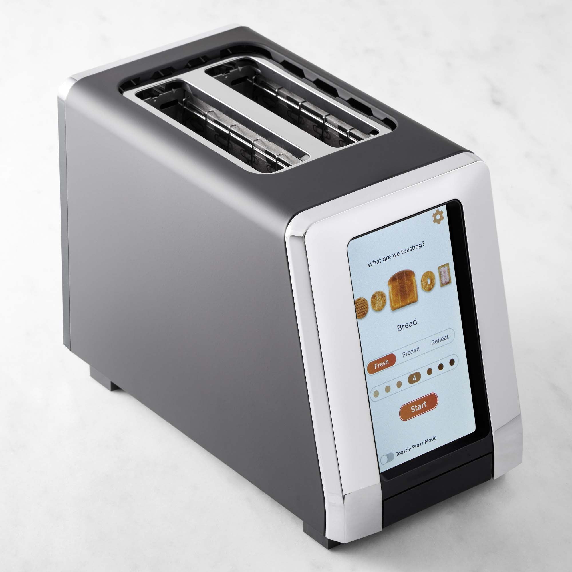 Smart Touchscreen 2-Slice Toaster – 1500W Fast Heating Stainless Steel Bread Toaster for Kitchen