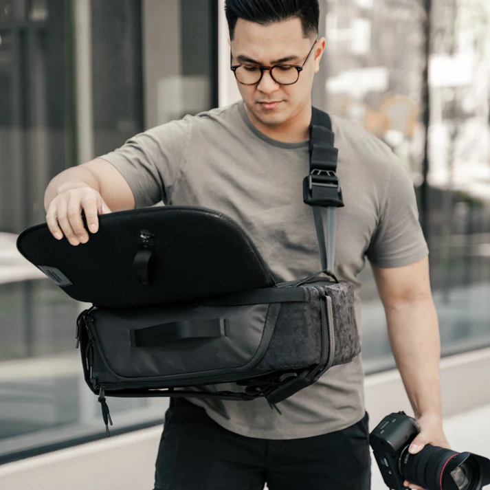 Side-Access Camera Backpack for Efficient Gear Organization