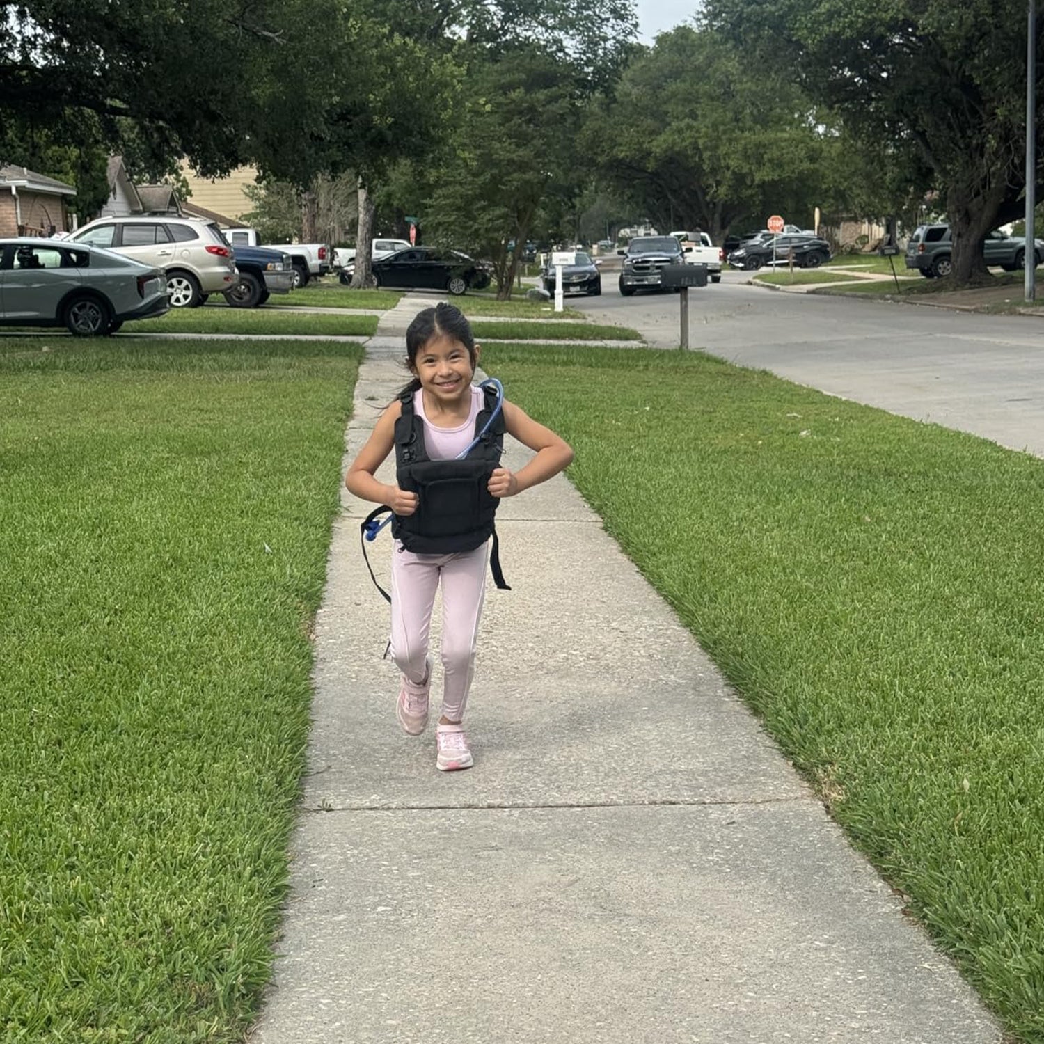 Running chest pack with holster and phone pocket