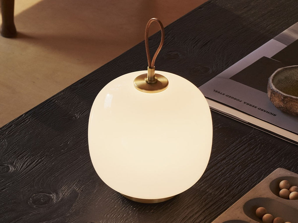 Soft Glow Portable Glass Lantern Lamp Minimal Scandinavian Ambient