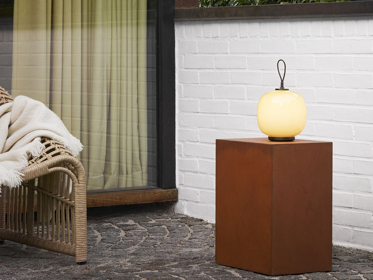 Soft Glow Portable Glass Lantern Lamp Minimal Scandinavian Ambient