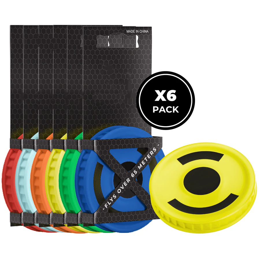 Mini Flying Disc 6 Pack Outdoor Fun and Skill Training Set